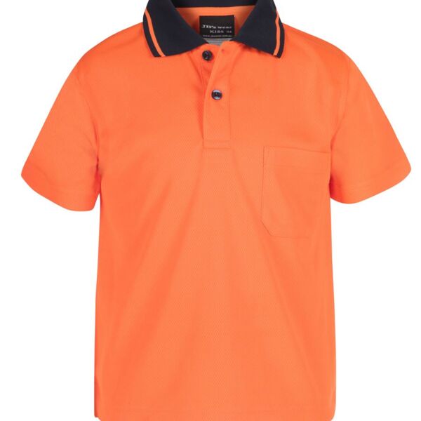 JB's Hi Vis Non Cuff Traditional Polo - Kids Thumbnail